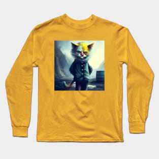 Apocalyptic Clown Cat is Haunting Long Sleeve T-Shirt